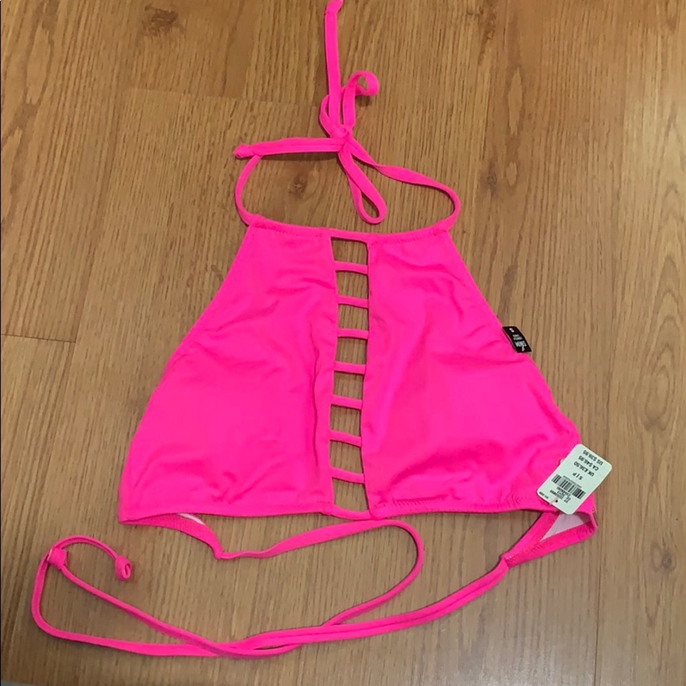 PINK halter bikini top